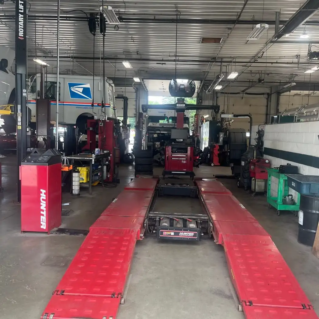 The alignment rack at Fogg's Automotive